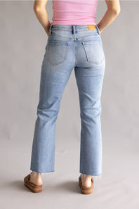 Mica Mid Rise Ankle Straight Jeans for Women