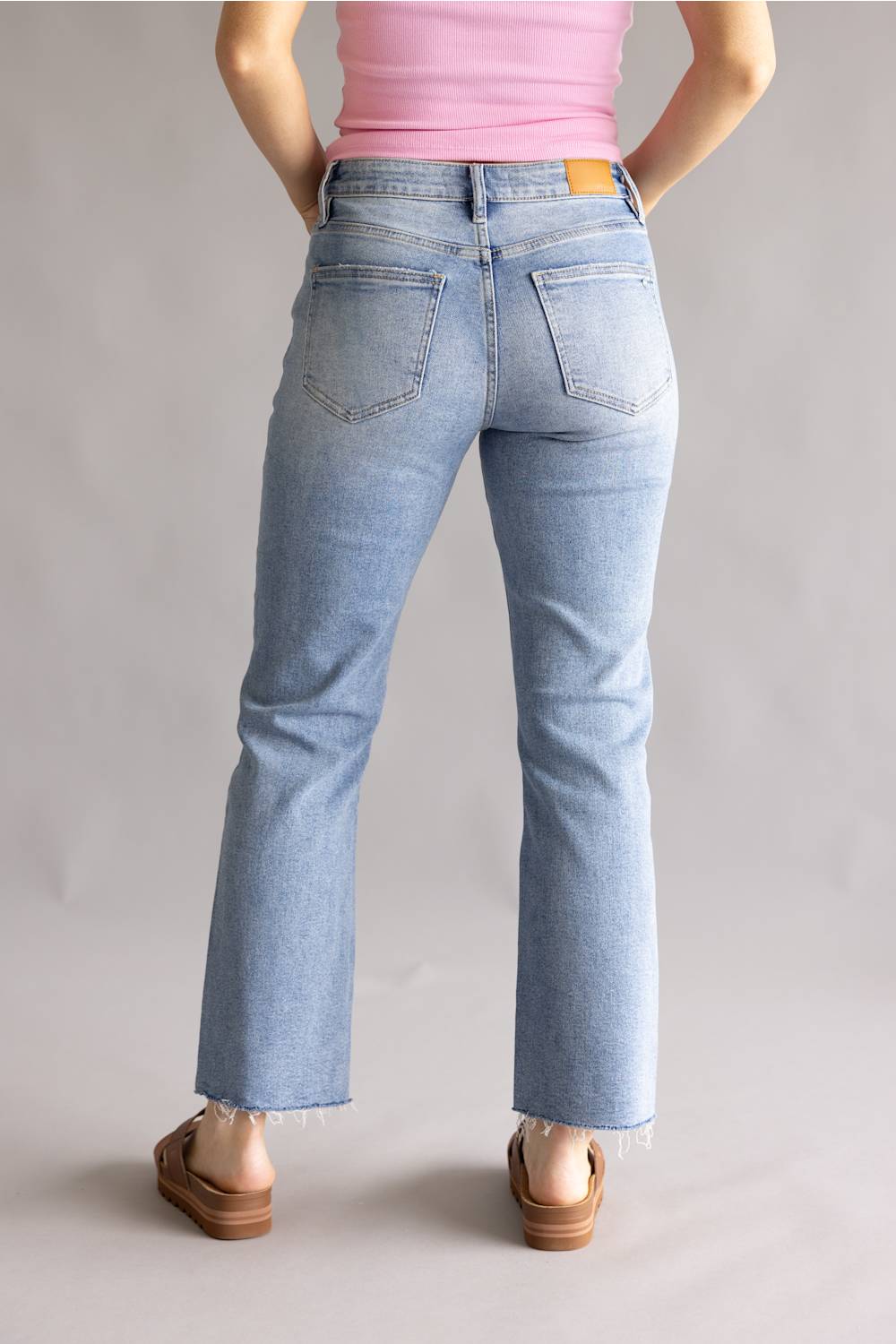 Mica Mid Rise Ankle Straight Jeans for Women