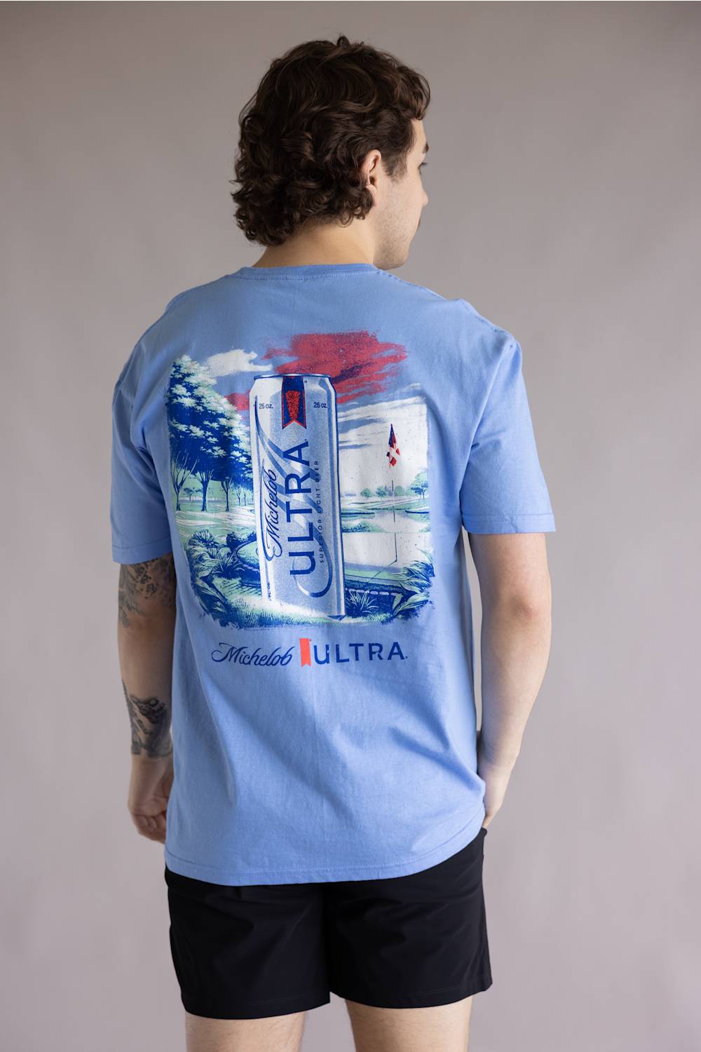 Michelob Ultra First Round T-Shirt for Men in Carolina Blue