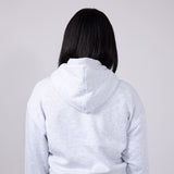 1897 Active Michigan Embroidered Half Zip Hoodie for Women in Grey