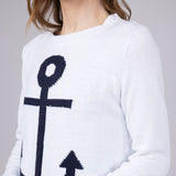Miracle Anchor Lightweight Sweater for Women in Ivory