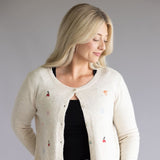 Miracle Embroidered Details Cardigan for Women in Cream