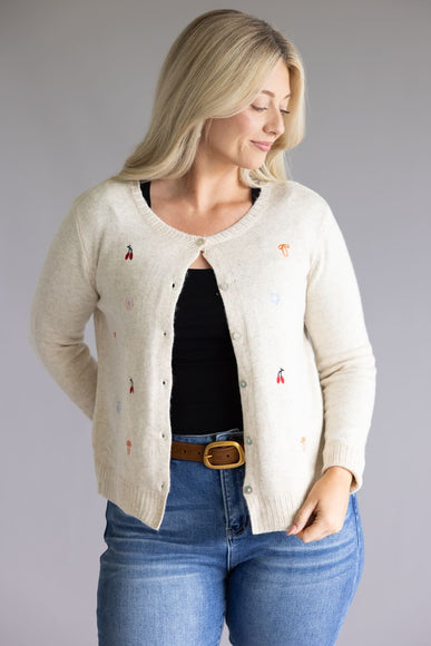 Miracle Embroidered Details Cardigan for Women in Cream