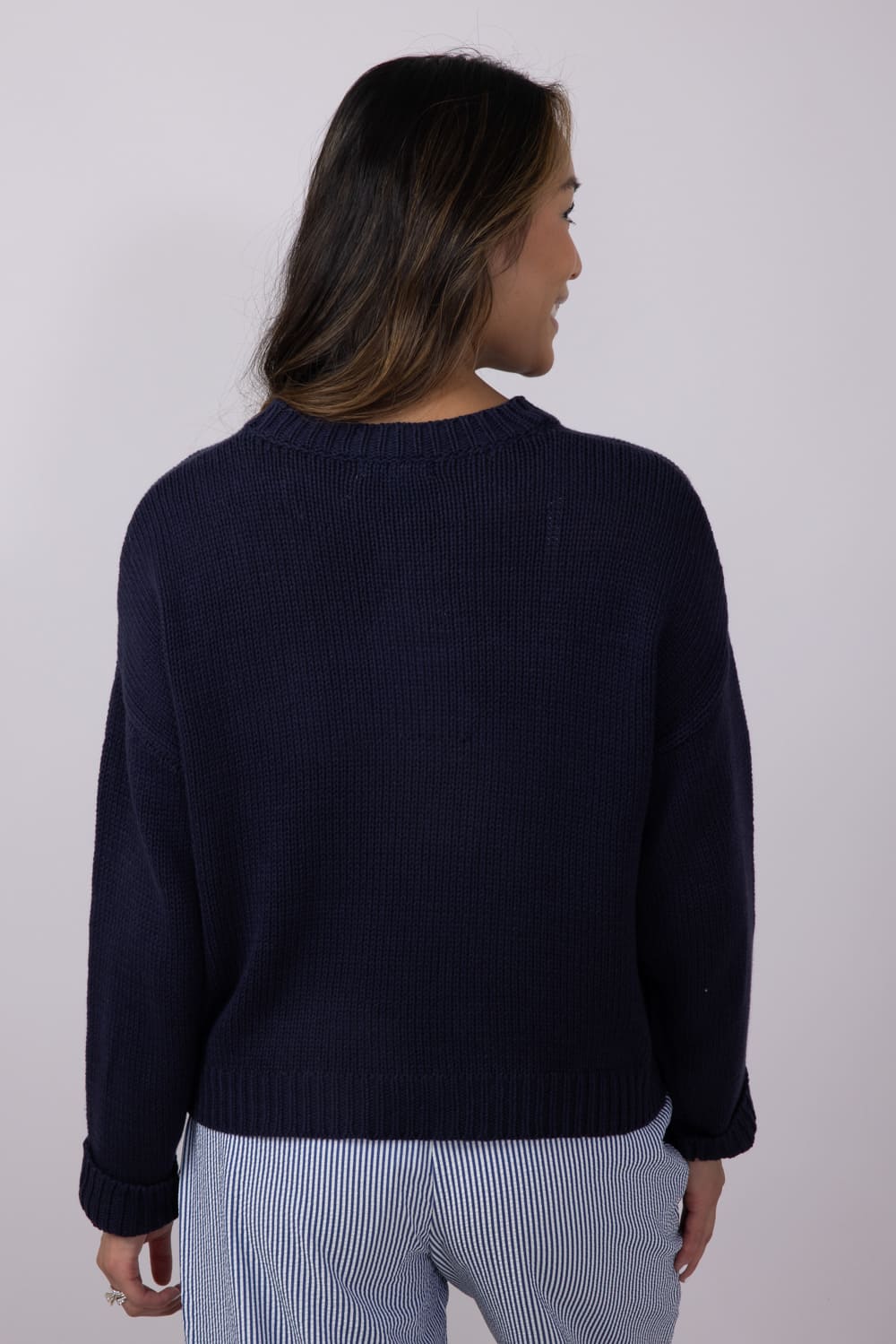 Miracle Lobster Sweater for Women in Navy | W8403-NAVYRED – Glik's