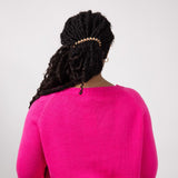 Miracle Textured Heart Sweater for Women in Hot Pink/Red