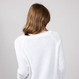Miracle Textured Heart Sweater for Women in Ivory Pink