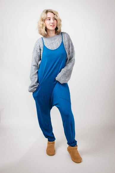 Outer Pocket Onesie for Women in Teal