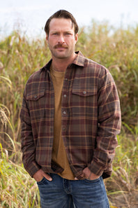 North River Lined Shirt Jacket for Men in Brown