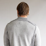 North River 1/4 Zip Neck Chenille Sweater for Men in Grey