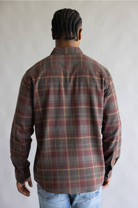 North River Brushed Cotton Shirt for Men in Brown | NRM6500-BROWNSTONE