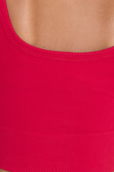 NikiBiki Chevron Ribbed Brami for Women in Red