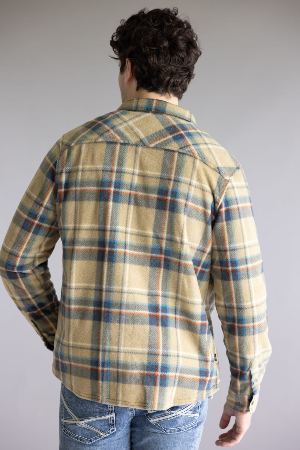O’Neill Youth Glacier Super Fleece Plaid Shacket for Men in Twill