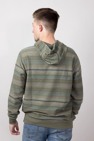 O’Neill Bavaro Stripe Pullover for Men in Midnight Deep Lichen Green