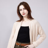 Honeycomb Stitch Cardigan for Women in Heather Oat