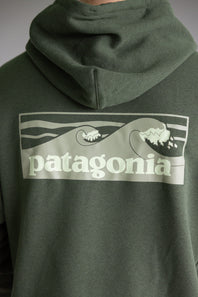 Patagonia Men’s Boardshort Logo Uprisal Hoodie in Green