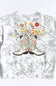 Camo crewneck with embroidery flowers and cowgirl boots
