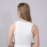 Beaded Chili Pepper Tank Top for Women in White