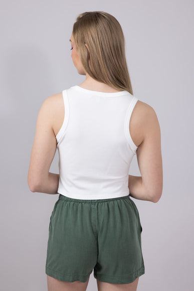 Beaded Chili Pepper Tank Top for Women in White