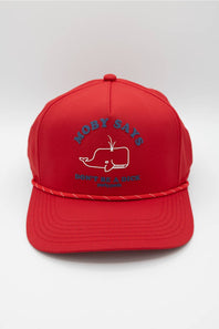 Party Pants Moby Says Snapback Hat for Men in Red