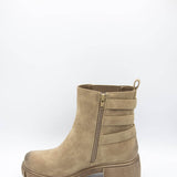 Pierre Dumas Camden Lug Booties for Women in Taupe