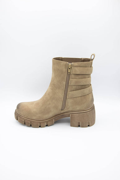 Pierre Dumas Camden Lug Booties for Women in Taupe