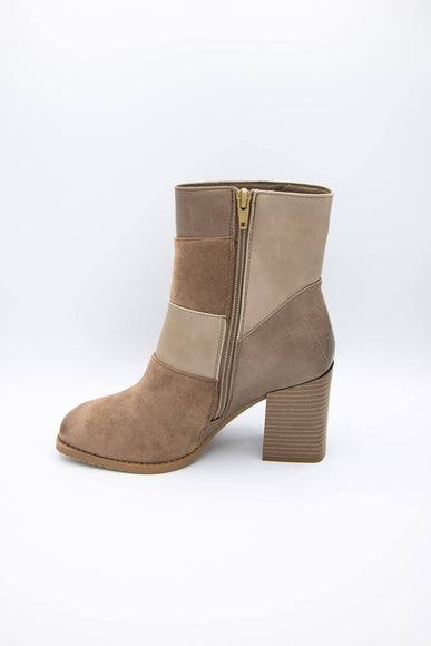 Pierre Dumas Cammy Patch Booties for Women in Taupe