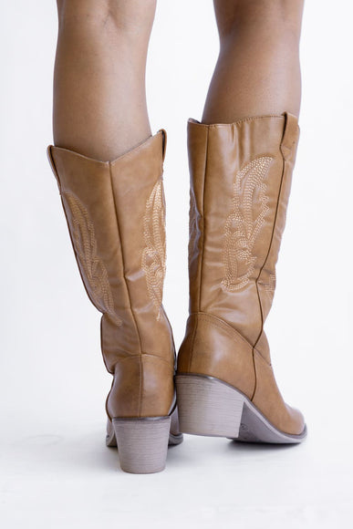 Pierre Dumas Wilder Western Tall Boots for Women in Natural