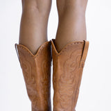 Pierre Dumas Dixie Western Tall Boots for Women in New Tan