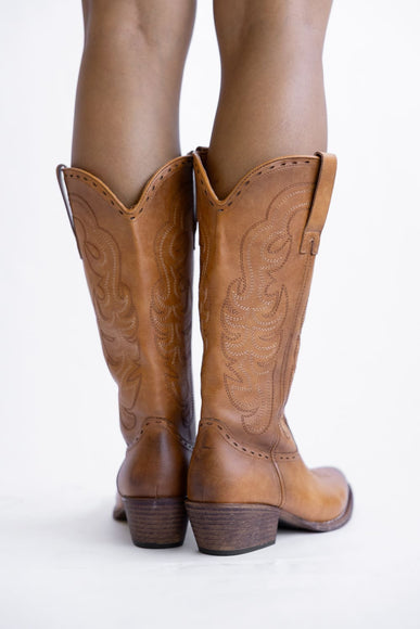 Pierre Dumas Dixie Western Tall Boots for Women in New Tan