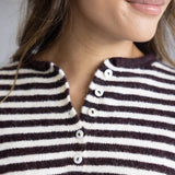 Piper Henley Shirt for Women in Dark Wine