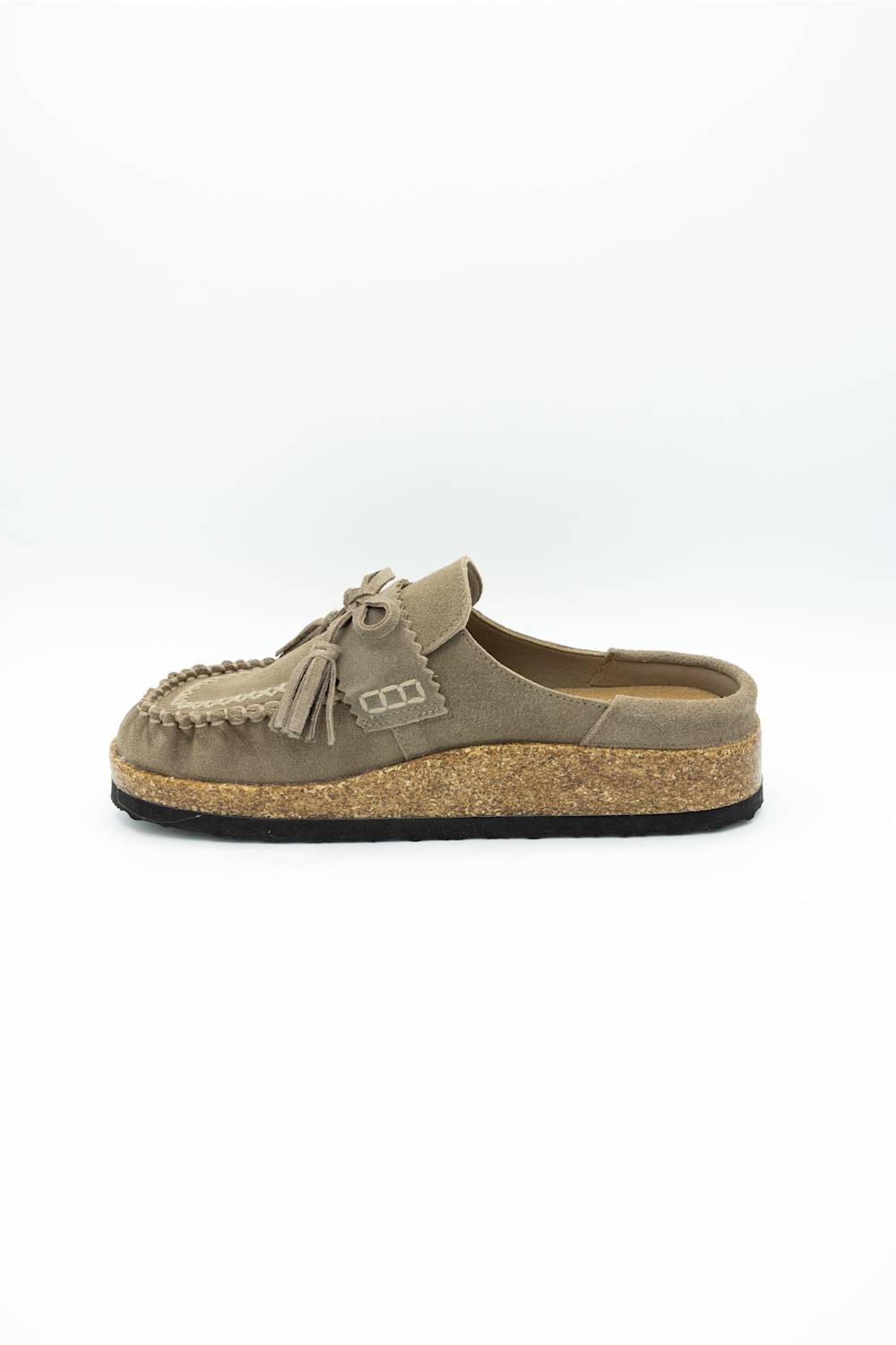 Project Cloud Calipso Suede Mules for Women in Mushroom