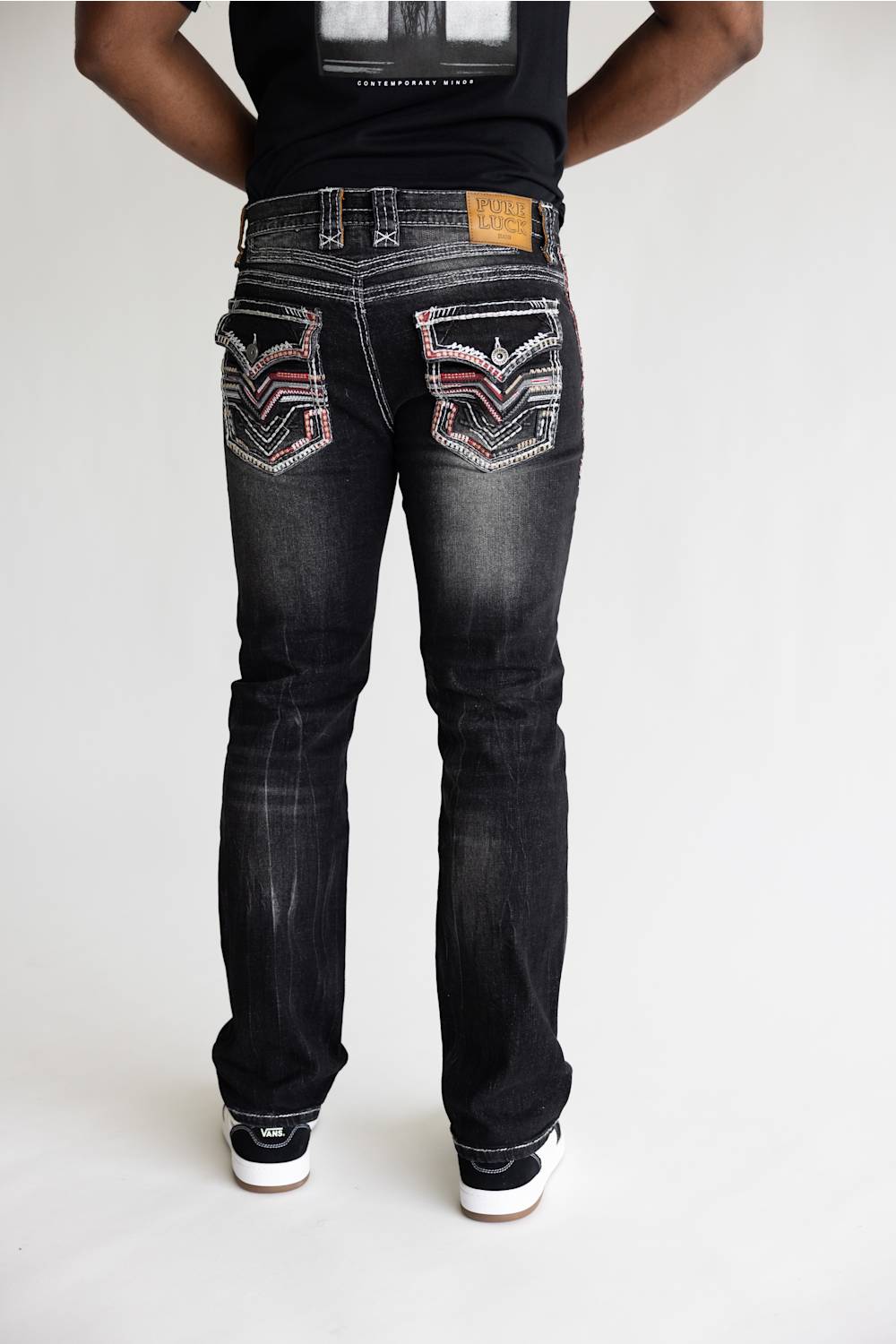 Pure Luck Rhythm Bootcut Jeans for Men in Black