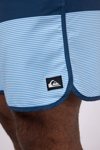 Quiksilver Surfsilk Tijuana Striped Volley 7” Shorts for Men in Navy