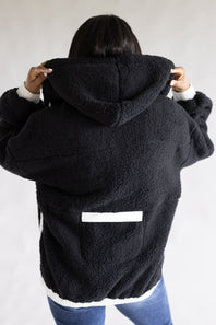 Two Tone Pullover for Women in Black