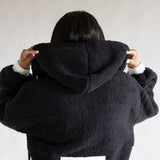 Two Tone Pullover for Women in Black