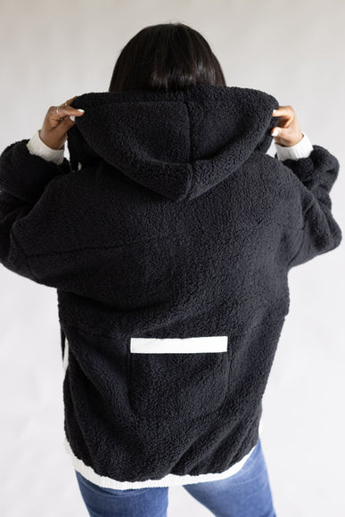 Two Tone Pullover for Women in Black