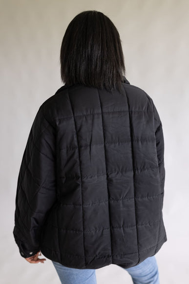 Quilted Pullover for Women in Black