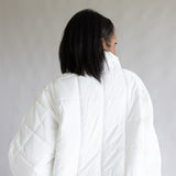 Quilted Pullover for Women in White