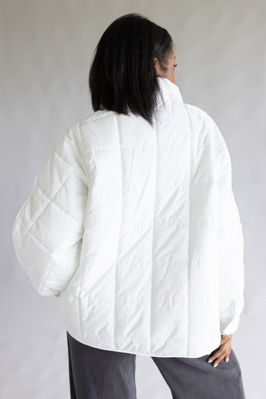 Quilted Pullover for Women in White