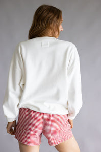 1897 Active Embroidered Lover Sweatshirt for Women in White