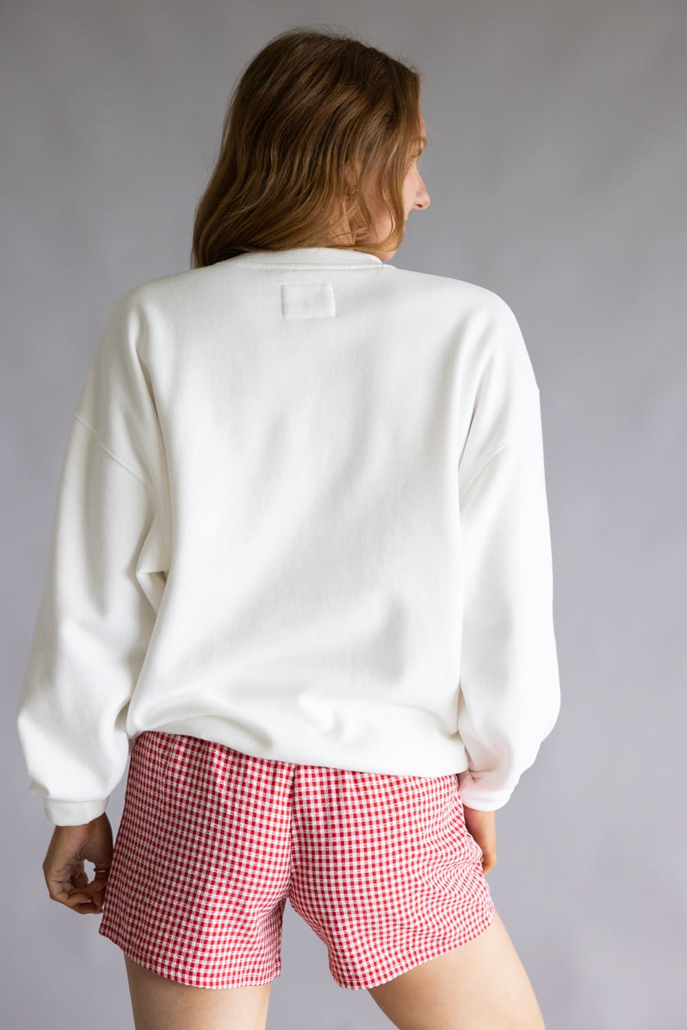 1897 Active Embroidered Lover Sweatshirt for Women in White