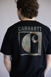 Carhartt Irvine Relaxed Block Camo T-Shirt for Men in Black