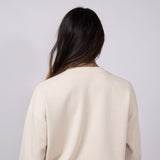 Relaxed Fit Stretch Crewneck for Women in Beige