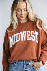 1897 Active Midwest Sweatshirt for Women in Rust