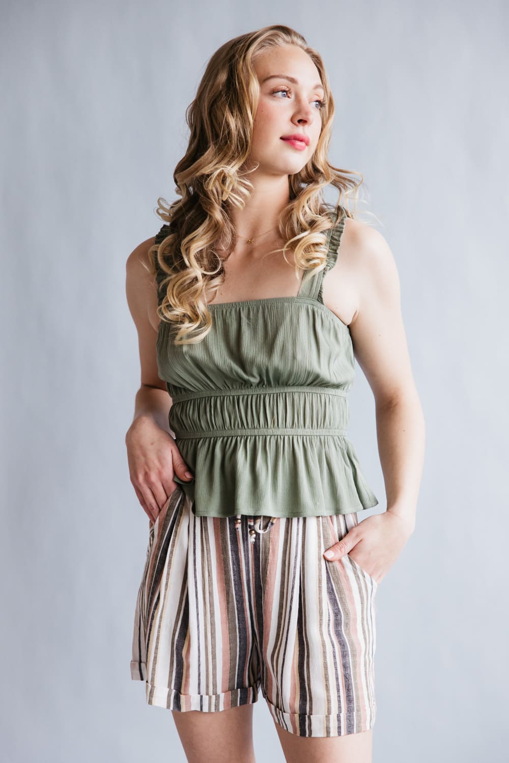 womens peplum tank