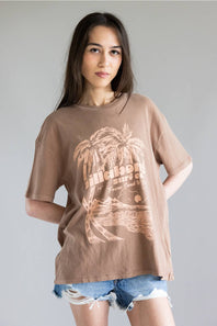 Billabong Sand to Surf T-Shirt for Women in Brown Stone 