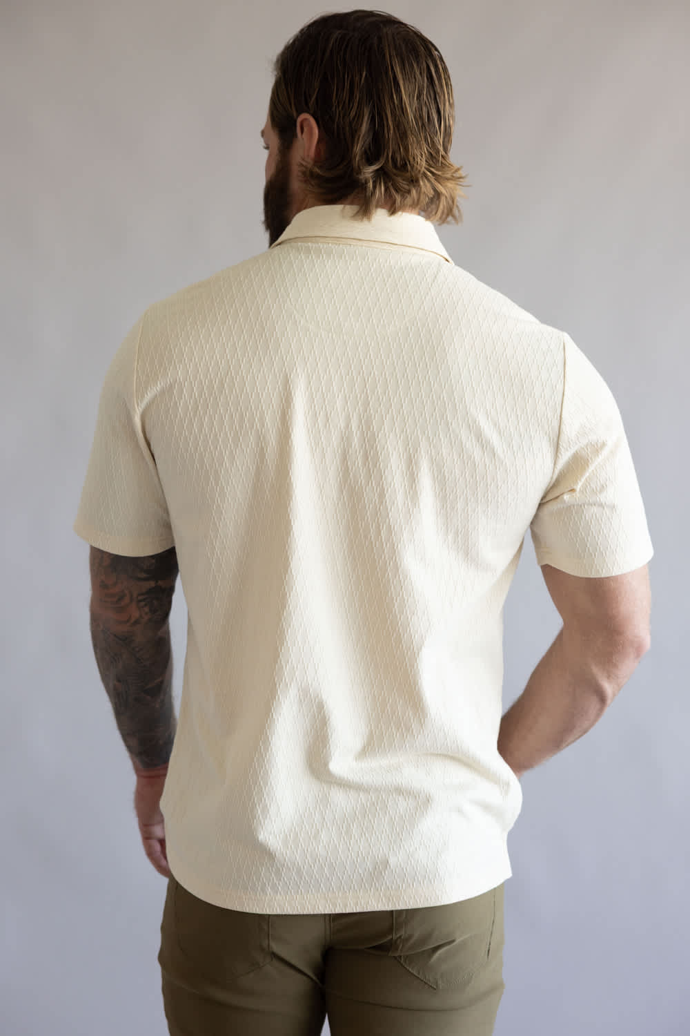 Weatherproof Vintage Diamond Polo for Men in Turtle Dove | S2631798GK-TURTLE DOVE