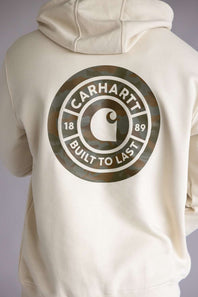 Carhartt Sawyer Camo Sweatshirt Hoodie for Men in Oatmilk
