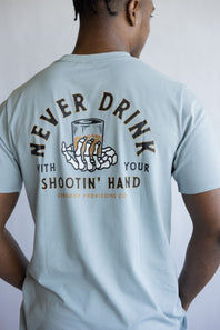 Sendero Provisions Shootin Hand T-Shirt for Men in Sky Blue
