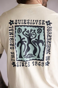 Quicksilver Serenity Splash T-Shirt for Men in Bone White 